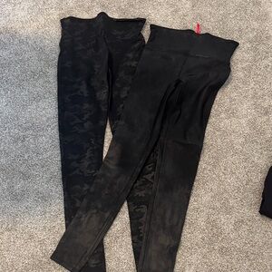SPANX Black and Camouflage Leggings